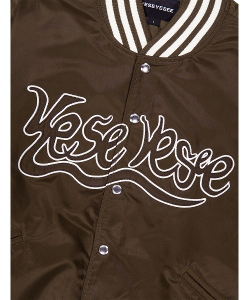 YESEYESEE(イエスアイシー)の「Y.E.S Snail Logo Stadium Jacket(スタジャン・メンズ・ブラウン/ホワイト/ネイビー・L/M/S/XL)」の14枚目の写真
