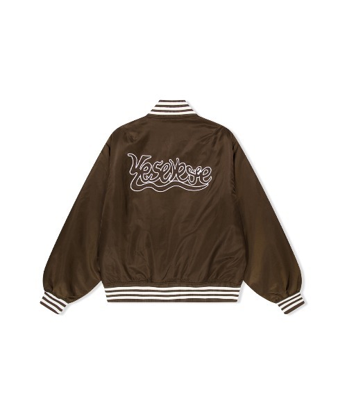 YESEYESEE(イエスアイシー)の「Y.E.S Snail Logo Stadium Jacket(スタジャン・メンズ・ブラウン/ホワイト/ネイビー・L/M/S/XL)」の13枚目の写真