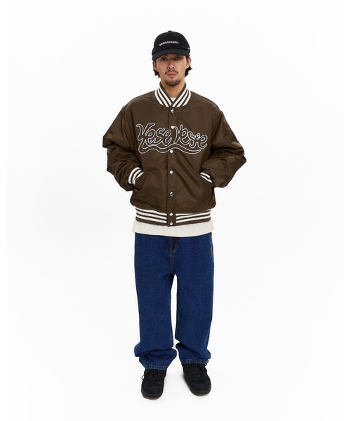 YESEYESEE(イエスアイシー)の「Y.E.S Snail Logo Stadium Jacket(スタジャン・メンズ・ブラウン/ホワイト/ネイビー・L/M/S/XL)」の18枚目の写真