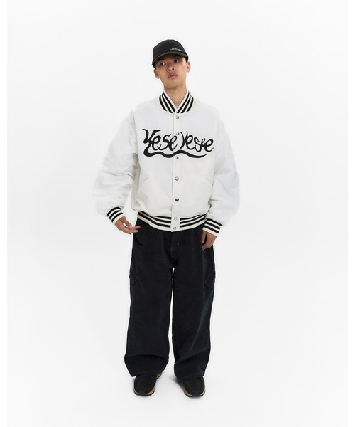YESEYESEE(イエスアイシー)の「Y.E.S Snail Logo Stadium Jacket(スタジャン・メンズ・ブラウン/ホワイト/ネイビー・L/M/S/XL)」の9枚目の写真