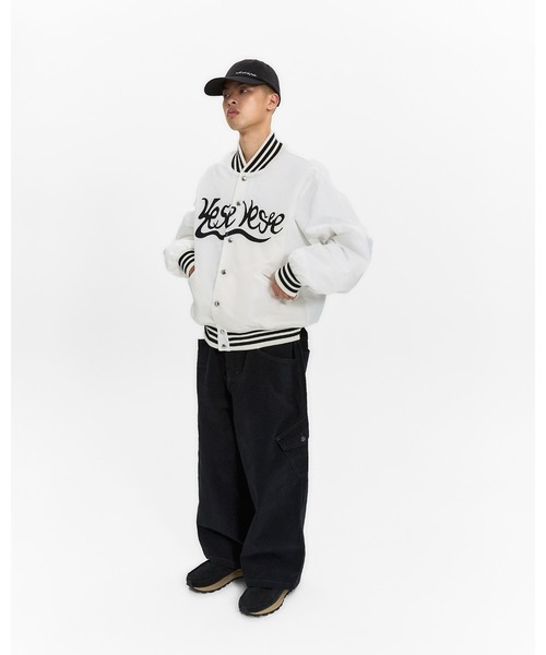 YESEYESEE(イエスアイシー)の「Y.E.S Snail Logo Stadium Jacket(スタジャン・メンズ・ブラウン/ホワイト/ネイビー・L/M/S/XL)」の11枚目の写真