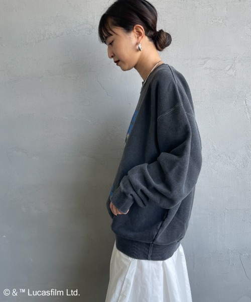 GOOD ROCK SPEED（グッドロックスピード）の「[GOOD ROCK SPEED/グッドロックスピード] 別注 / STAR WARS / R2D2 / EWOK / プリントスウェット / ディズニー（スウェット・レディース・チャコールグレー・XL/L/M）」の7枚目の写真