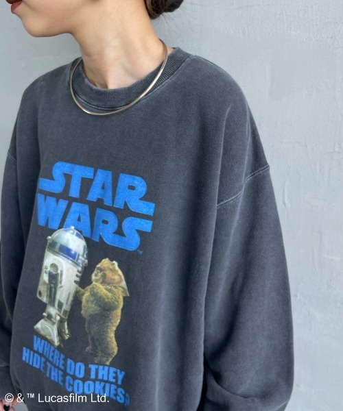 GOOD ROCK SPEED（グッドロックスピード）の「[GOOD ROCK SPEED/グッドロックスピード] 別注 / STAR WARS / R2D2 / EWOK / プリントスウェット / ディズニー（スウェット・レディース・チャコールグレー・XL/L/M）」の12枚目の写真