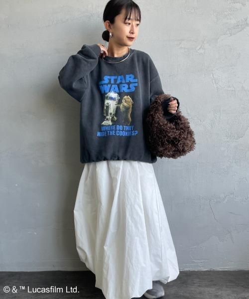GOOD ROCK SPEED（グッドロックスピード）の「[GOOD ROCK SPEED/グッドロックスピード] 別注 / STAR WARS / R2D2 / EWOK / プリントスウェット / ディズニー（スウェット・レディース・チャコールグレー・XL/L/M）」の3枚目の写真