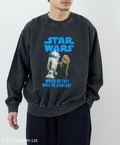 GOOD ROCK SPEED（グッドロックスピード）の「[GOOD ROCK SPEED/グッドロックスピード] 別注 / STAR WARS / R2D2 / EWOK / プリントスウェット / ディズニー（スウェット・レディース・チャコールグレー・XL/L/M）」の22枚目の写真