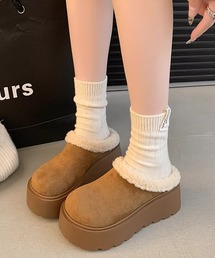 shyam inspiration（シャムインスピレーション）の「厚底ローカットムートンサボシューズ（ブーツ）」