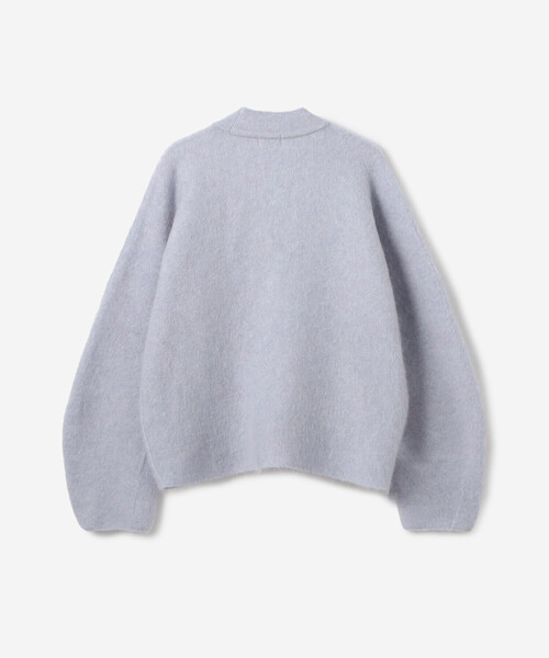 UNFIL（アンフィル）の「UNFIL | スーパーキッドモヘア Vネックカーディガン WOMEN（ニット/セーター・レディース・ブラック/ライトブルー・1）」の4枚目の写真