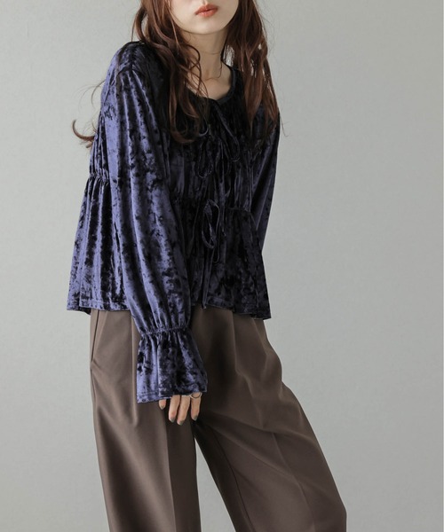 AMELY(エミリー)の「ベロアシャーリングトップス(その他トップス・レディース・ブラウン/ベージュ/ネイビー・フリー)」の14枚目の写真