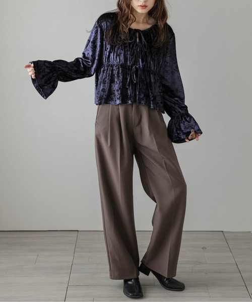 AMELY(エミリー)の「ベロアシャーリングトップス(その他トップス・レディース・ブラウン/ベージュ/ネイビー・フリー)」の15枚目の写真