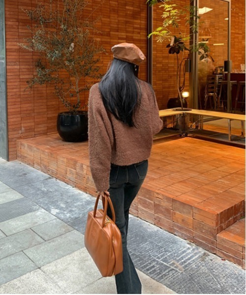 WEGO(ウィゴー)の「WEGO/ラグランダッフルモチニットカーディガン(カーディガン/ボレロ・レディース・グレー/ホワイト/ピンク/ブラウン・FREE)」の21枚目の写真