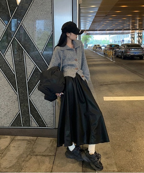 WEGO(ウィゴー)の「WEGO/ラグランダッフルモチニットカーディガン(カーディガン/ボレロ・レディース・グレー/ホワイト/ピンク/ブラウン・FREE)」の15枚目の写真