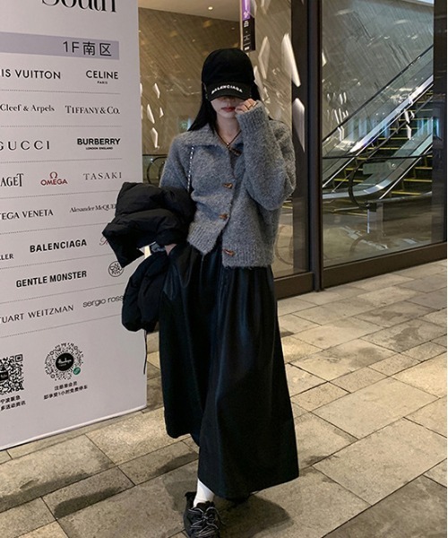 WEGO(ウィゴー)の「WEGO/ラグランダッフルモチニットカーディガン(カーディガン/ボレロ・レディース・グレー/ホワイト/ピンク/ブラウン・FREE)」の12枚目の写真