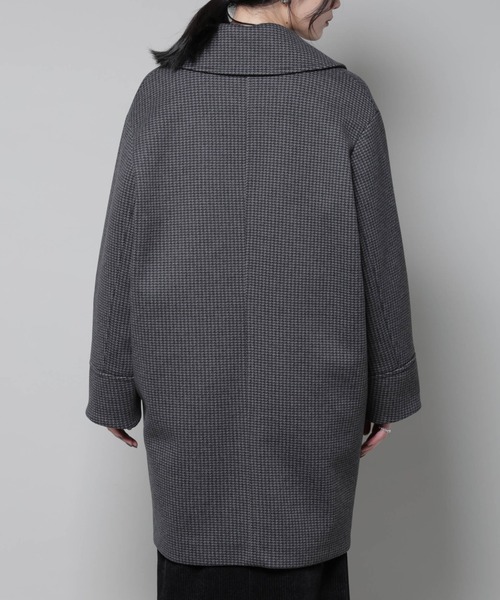 オーバーサイズポケットチェックコート（チェスターコート）｜NANO