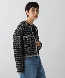 studio CLIP | 《ウタオ》ニットジャケット(ノーカラージャケット)