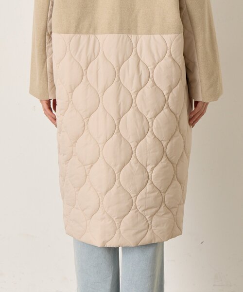 Jena espace merveilleux(ジェナ エスパスメルヴェイユ)の「【体系カバー/スタイルアップ】キルティング切替ロングコート(その他アウター・レディース・ベージュ/ネイビー・FREE)」の17枚目の写真