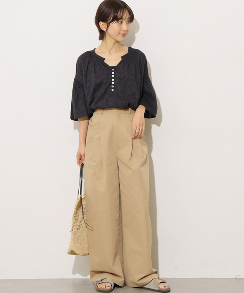 JOURNAL STANDARD relume（ジャーナルスタンダード　レリューム）の「《追加2》2タックワイドパンツ（チノパンツ・レディース・カーキ/ブラック/ベージュ・36/38）」の15枚目の写真