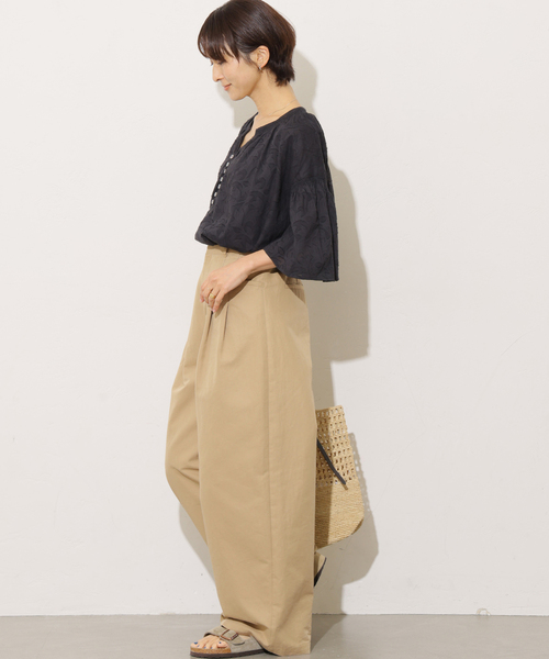 JOURNAL STANDARD relume（ジャーナルスタンダード　レリューム）の「《追加2》2タックワイドパンツ（チノパンツ・レディース・カーキ/ブラック/ベージュ・36/38）」の14枚目の写真