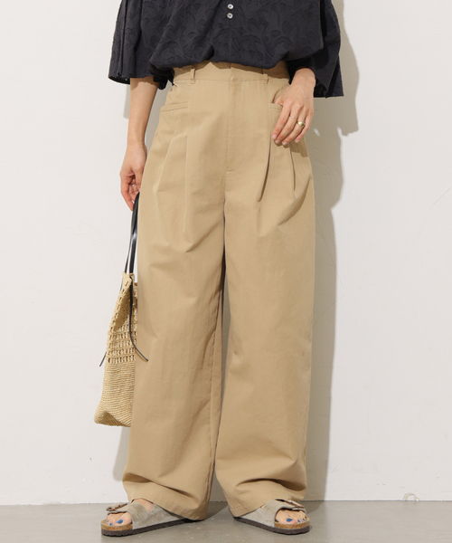 JOURNAL STANDARD relume（ジャーナルスタンダード　レリューム）の「《追加2》2タックワイドパンツ（チノパンツ・レディース・カーキ/ブラック/ベージュ・36/38）」の12枚目の写真