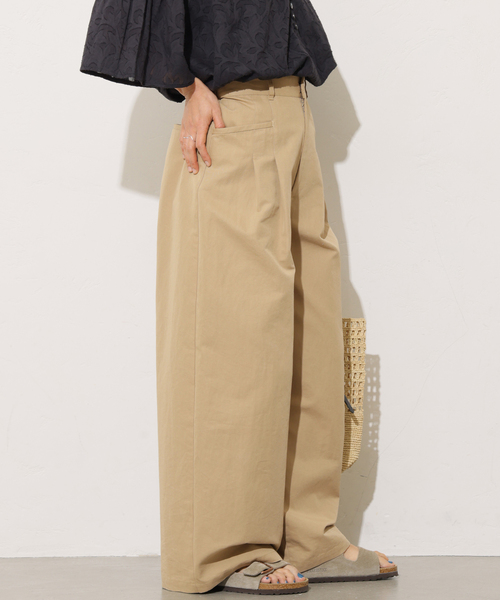 JOURNAL STANDARD relume（ジャーナルスタンダード　レリューム）の「《追加2》2タックワイドパンツ（チノパンツ・レディース・カーキ/ブラック/ベージュ・36/38）」の11枚目の写真