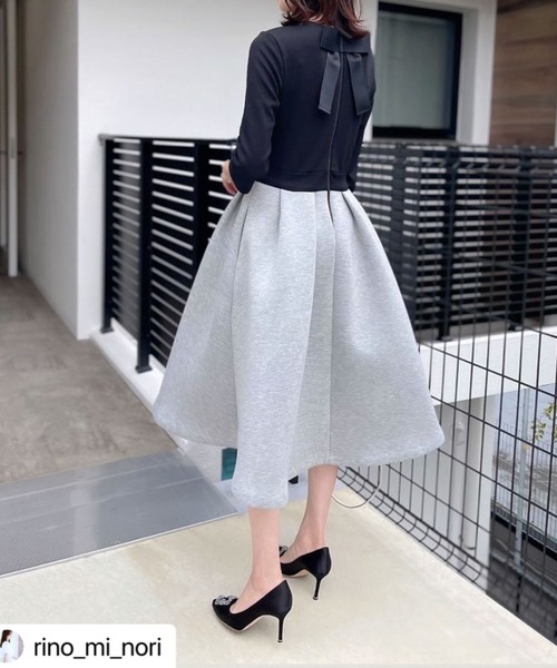 Neige(ネージュ)の「バックリボンワンピース(ワンピース・レディース・グレー/ブラック/ピンク・ONESIZE/ONE SIZE)」の21枚目の写真