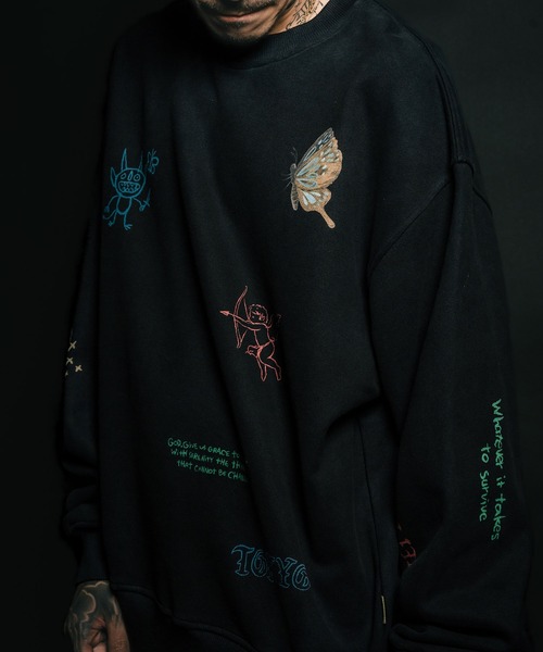 Subciety（サブサエティ）の「Memorial sweat（スウェット・メンズ・オフホワイト/ブラック・LARGE/X-LARGE/MEDIUM/SMALL）」の5枚目の写真