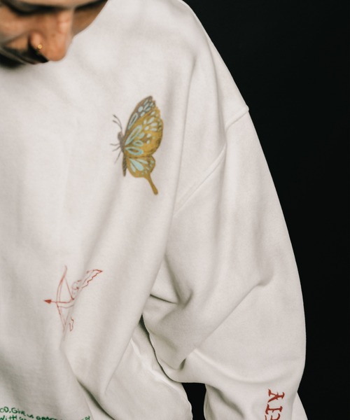 Subciety（サブサエティ）の「Memorial sweat（スウェット・メンズ・オフホワイト/ブラック・LARGE/X-LARGE/MEDIUM/SMALL）」の8枚目の写真