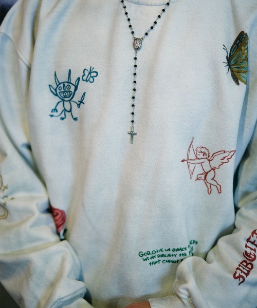 Subciety(サブサエティ)の「Memorial sweat(スウェット・メンズ・オフホワイト/ブラック・LARGE/X-LARGE/MEDIUM/SMALL)」の22枚目の写真