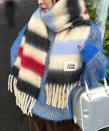 CIAOPANIC | ボーダーアソートフリンジボリュームマフラー(マフラー)