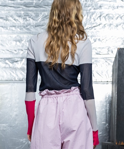 AULA AILA（アウラアイラ）の「カラーブロックチュールインナー（Tシャツ/カットソー・レディース・ブラック/イエロー/ライトグレー・0）」の5枚目の写真