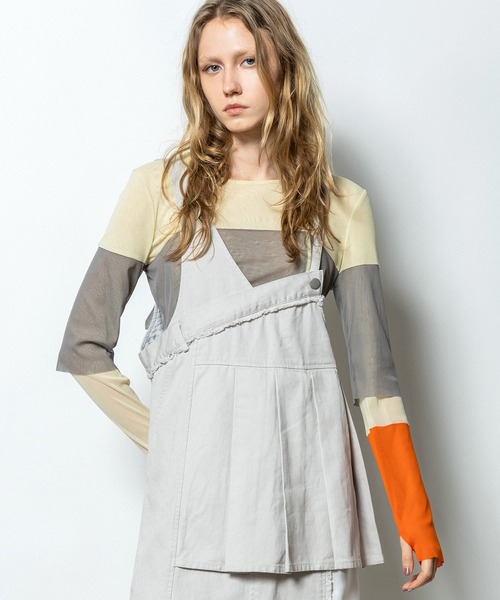 AULA AILA（アウラアイラ）の「カラーブロックチュールインナー（Tシャツ/カットソー・レディース・ブラック/イエロー/ライトグレー・0）」の16枚目の写真