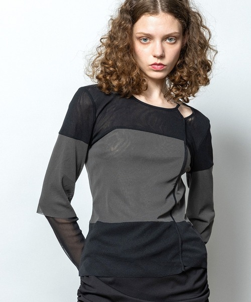 AULA AILA（アウラアイラ）の「カラーブロックチュールインナー（Tシャツ/カットソー・レディース・ブラック/イエロー/ライトグレー・0）」の18枚目の写真