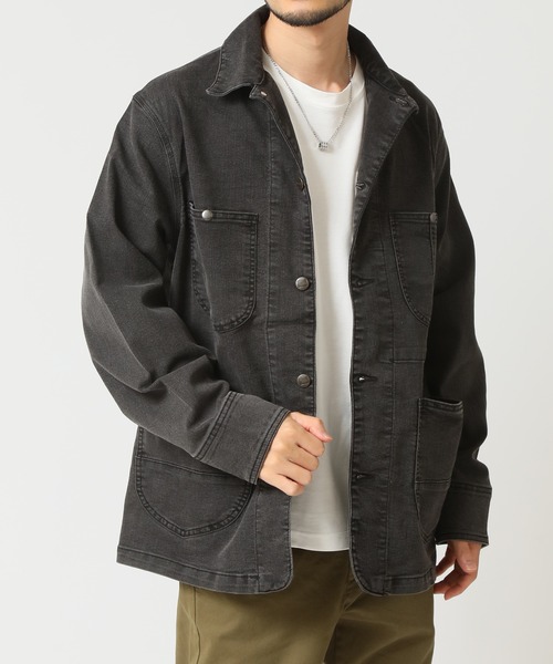 HANES(ヘインズ)の「【HANES/ヘインズ】ストレッチデニムカバーオール レギュラーフィット(カバーオール・メンズ・ネイビー/ブルー/ブラック/サックスブルー・M/L/LL)」の2枚目の写真