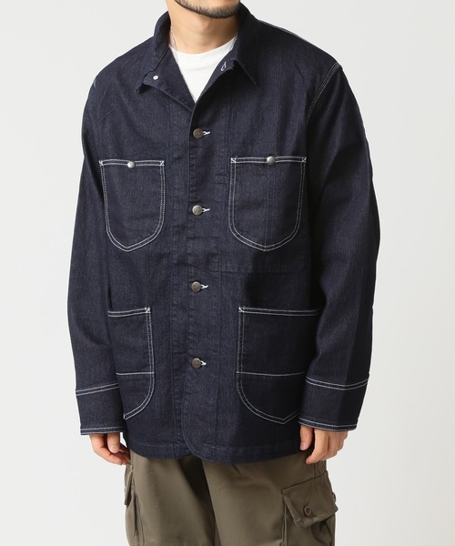 HANES(ヘインズ)の「【HANES/ヘインズ】ストレッチデニムカバーオール レギュラーフィット(カバーオール・メンズ・ネイビー/ブルー/ブラック/サックスブルー・M/L/LL)」の7枚目の写真