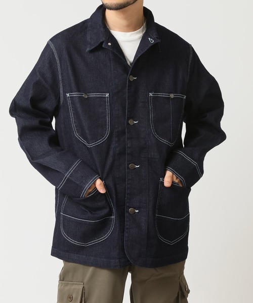 HANES(ヘインズ)の「【HANES/ヘインズ】ストレッチデニムカバーオール レギュラーフィット(カバーオール・メンズ・ネイビー/ブルー/ブラック/サックスブルー・M/L/LL)」の8枚目の写真
