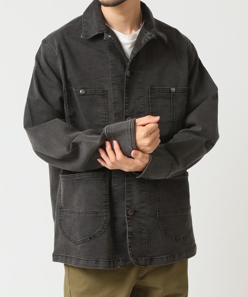 HANES(ヘインズ)の「【HANES/ヘインズ】ストレッチデニムカバーオール レギュラーフィット(カバーオール・メンズ・ネイビー/ブルー/ブラック/サックスブルー・M/L/LL)」の14枚目の写真