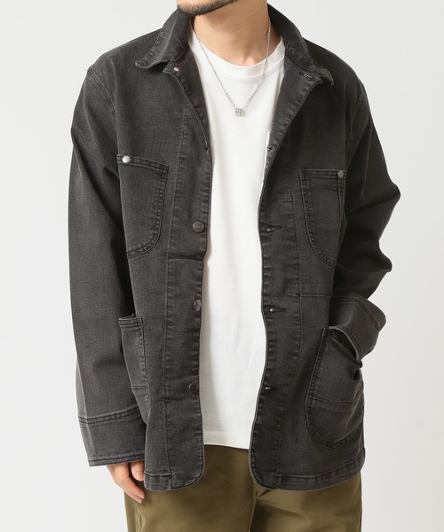 HANES(ヘインズ)の「【HANES/ヘインズ】ストレッチデニムカバーオール レギュラーフィット(カバーオール・メンズ・ネイビー/ブルー/ブラック/サックスブルー・M/L/LL)」の16枚目の写真