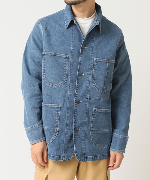 HANES(ヘインズ)の「【HANES/ヘインズ】ストレッチデニムカバーオール レギュラーフィット(カバーオール・メンズ・ネイビー/ブルー/ブラック/サックスブルー・M/L/LL)」の19枚目の写真