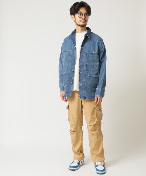 HANES(ヘインズ)の「【HANES/ヘインズ】ストレッチデニムカバーオール レギュラーフィット(カバーオール・メンズ・ネイビー/ブルー/ブラック/サックスブルー・M/L/LL)」の21枚目の写真