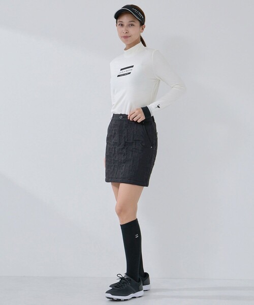 JUN&ROPE'(ジュンアンドロペ)の「フロントロゴ長袖モックプルオーバー/保温・吸湿発熱(Tシャツ/カットソー・レディース・ブラック/ホワイト・S/M/L)」の11枚目の写真