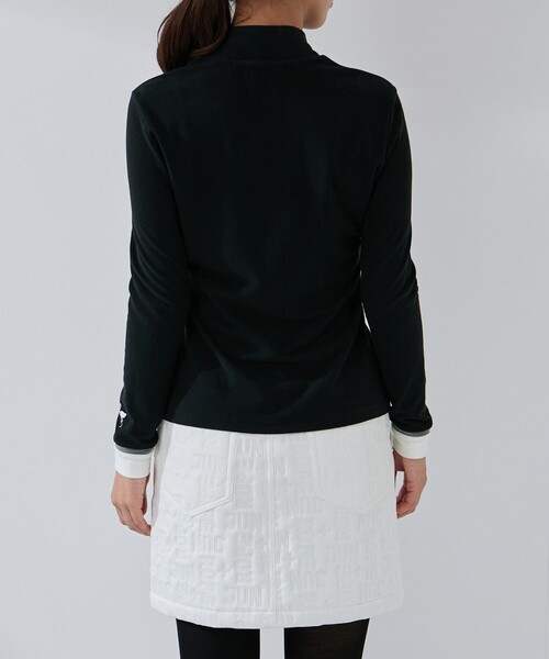 JUN&ROPE'(ジュンアンドロペ)の「フロントロゴ長袖モックプルオーバー/保温・吸湿発熱(Tシャツ/カットソー・レディース・ブラック/ホワイト・S/M/L)」の12枚目の写真