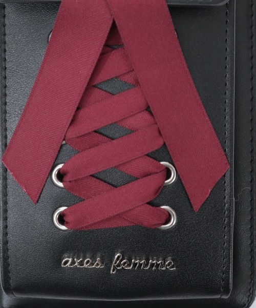 axes femme(アクシーズファム)の「レースアップショルダー(ショルダーバッグ・レディース・ピンク/ブラック・FREE)」の21枚目の写真
