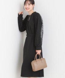 DRESKIP | 【S-LL】お袖チュールレース切り替えワンピース(ワンピース)