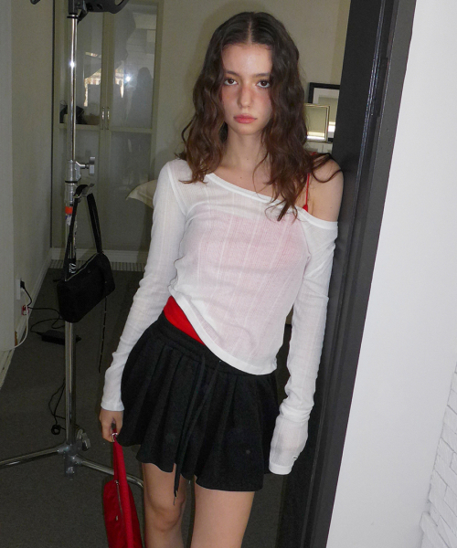 RENSE(レンセ)の「See-through Layer Long Sleeve White(Tシャツ/カットソー・レディース・その他・OS)」の1枚目の写真