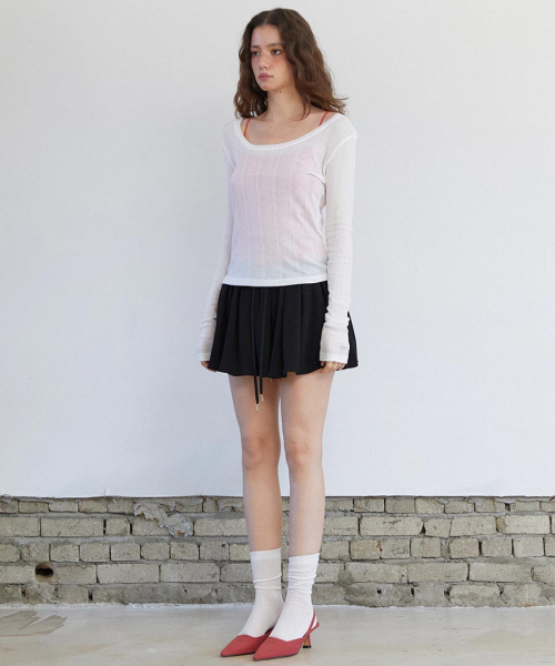 RENSE(レンセ)の「See-through Layer Long Sleeve White(Tシャツ/カットソー・レディース・その他・OS)」の3枚目の写真