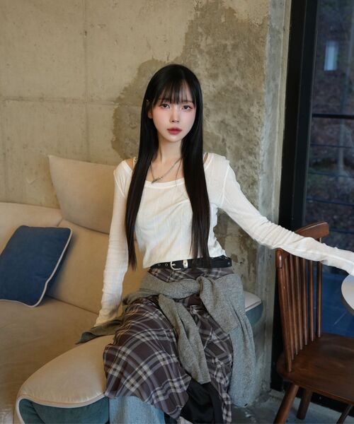RENSE(レンセ)の「See-through Layer Long Sleeve White(Tシャツ/カットソー・レディース・その他・OS)」の6枚目の写真