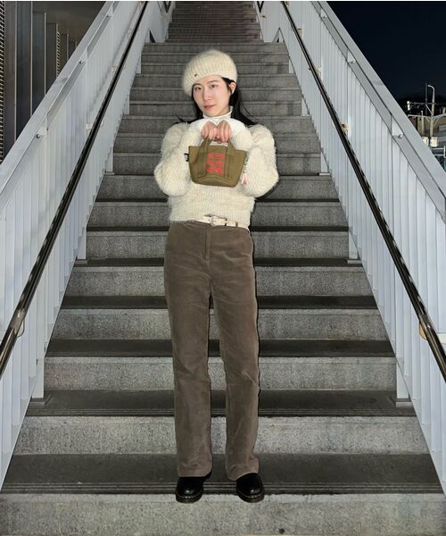 MUSINSA STANDARD WOMAN（ムシンサスタンダードウーマン）の「ウィメンズブーツカットコーデュロイパンツ[カーキブラウン]（その他パンツ・レディース・その他・30/24/25/26/27/28/29）」の8枚目の写真