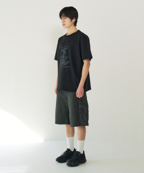 SLOWACID（スローアシッド）の「バミューダカーゴダイングコットンショーツ[チャコール]（その他パンツ・レディース・その他・SMALL/MEDIUM/LARGE）」の2枚目の写真