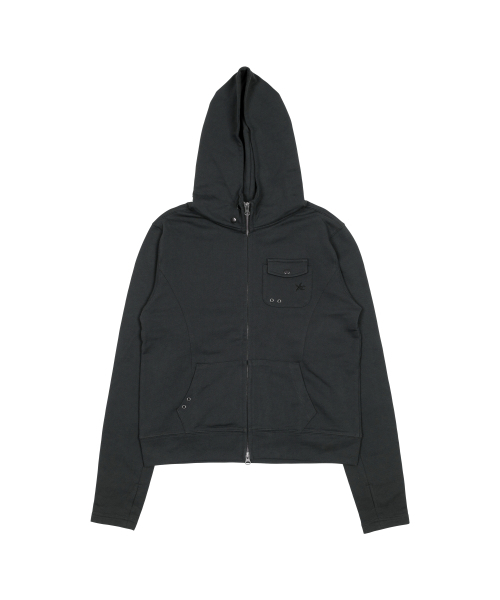 THECOLDESTMOMENT（ザコールデストモーメント）の「TCM easy pocket hooded zip-up (charcoal)（パーカー・レディース・その他・SMALL/MEDIUM）」の2枚目の写真