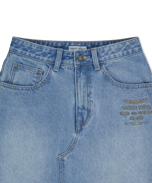 Wacky WiLLy(ワッキーウィリー)の「ウィメンズロングデニムスカートブルー(スカート・レディース・その他・SMALL/MEDIUM)」の2枚目の写真
