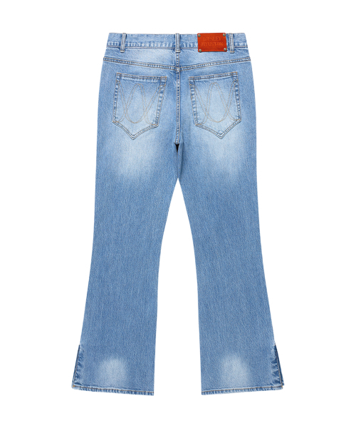 WESLEYHYUSTON（ウェズリーユーストン）の「Sleek zipper detail boots cut denim pants mid blue（デニムパンツ・メンズ・その他・SMALL/MEDIUM/LARGE）」の2枚目の写真